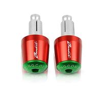 motocicleta 7/8 "22mm Motocicleta Manillar Punta Manillar Cubierta Extremo Enchufe Para Suzuki GSF 250 400 1200 1250 600 600S 650 650S 650N BANDIT extremo del mango(Red -Green)