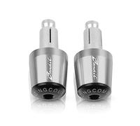 motocicleta 7/8 "22mm Motocicleta Manillar Punta Manillar Cubierta Extremo Enchufe Para Suzuki GSF 250 400 1200 1250 600 600S 650 650S 650N BANDIT extremo del mango(Silver-Black)
