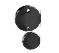 Motocicleta Accesorios Accesorios CNC para Motocicletas Tapa Protectora del Depósito Líquido De Frenos Delantero Y Trasero para Aprilia para Tuono V4 1100 2017-2018(Nero)