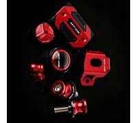 Motocicleta Accesorios Cubierta Protectora del Depósito Líquido De Freno Delantero Y Trasero Carretes Válvula Neumático Llenado Aceite para Yamaha MT-09 MT09 SP 2014-2019 2020 2021 2022 2023(Rosso)