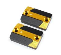 Motocicleta Accesorios para SYM para Cruisym 300 GTS 300i GTS300i para Joymax Z300 1 Par De Protectores Depósito Líquido Freno Delantero CNC para Motocicleta(Gold)