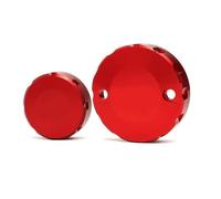 Motocicleta Accesorios Protector De Tapa Depósito Líquido Freno Delantero Y Trasero CNC para Motocicleta para Aprilia para Tuono V4 1100 2017-2018(Rosso)