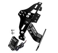 Motocicleta Accesorios Soporte para Matrícula Ajustable para Motocicleta para Yamaha DT 125 DT125, Marco De Placa, Señal Giro(Nero)