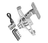 Motocicleta Accesorios Soporte para Matrícula De Motocicleta, Luz Trasera para para CFMOTO 250SR NK250 150 400 650GT MT 700CLX(Grigio)