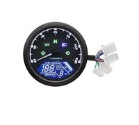 Motocicleta Accesorios Universal Velocímetro Cuentakilómetros Digital con Indicador 12000kmh/mph Tacómetro Cuentakilómetros(Type 1)