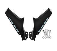 Motocicleta Alerón Delantero Compatible con ZX10R ZX6R 2016-2025 NINJA400 2018-2025 Espejo retrovisor Lateral alerón Winglets carenado Trasero Divisor Parachoques(Matte Titanium)