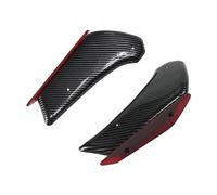 Motocicleta Alerón Delantero para Kawasaki NINJA400 Aerodynamic Wing | 2018-2024 Kit Fixed Alerón aerodinámico para moto(Carbon Pattern Red)