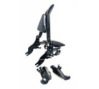 Motocicleta Almohadillas Cojín Trasero Portaequipajes trasero con respaldo de 1,5 pulgadas para pasajeros (modelos 2009-2020) para Road King para Street Glide para Touring CVO