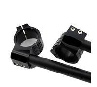 Motocicleta Barra Cruzada Manillar Manillar Universal de Acero Inoxidable Negro Mate para manillares Clip 31 mm a 51 37 41 elevadores Delanteros estándar