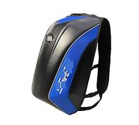 Motocicleta bolsa de la cola de la motocicleta multifunción motocicleta bicicleta asiento trasero alta capacidad motocicleta mochila carbono fibra patrón motocicleta tronco (color : azul)