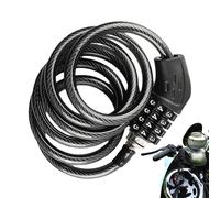 Motocicleta Cable Lock - Combination Lock, Weatherproof Chain | 47-Inch Anti-Theft Security Cable for Motorbike Protection, Cut-Resistant Outdoor Locking System, Travel Safety Gear Use