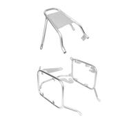 Motocicleta Caja Trasera Estante para NC750X para NC750S para NC750 X/S 2021 2022 Incluye Alforjas Laterales Soporte Superior Portaequipajes Acero Inoxidable Motocicletas Modelos(Silver One Set)