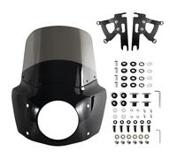 Motocicleta Carenado Compatible con Ha&rley Fat Boy FLSTF 2000-2017 11" 13" Deflector de carenado de parabrisas Compatible con faros delanteros de 7" Cubierta del Asiento(13inch Light Smoke)