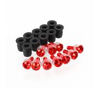 Motocicleta Carrocería Tornillos Fijación Kits De Tornillos Para Parabrisas Motocicleta, Juego Capós 5mm, 10 Uds M5 Para BENELLI TNT125 TNT251 TNT 125 251 Tuercas(Rojo)