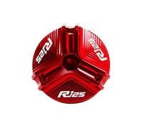 Motocicleta Cilindro Delantero Trasero Líquido De Freno Depósito Aceite Tapón De Llenado Adecuado para YZF R125 2008-2023 Tapones Aceite Freno Motocicleta(Red)