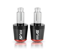 motocicleta Cubierta De Agarre De Peso Para Manillar De Motocicleta, Tapón De Silicona Antivibración Para Suzuki SV650 SV650S 2016 2017 2018 2019 2020 extremo del mango(Black-Red)