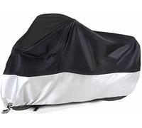 Motocicleta Cubierta de para Yamaha XT 1200 Z Super Tenere 1200 XT1200Z XT1200ZE, Anti Polvo Protección UV con Orificio para Candado Hebilla a Prueba de Viento,BlackSilver-L