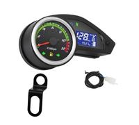 Motocicleta cuentarrevoluciones Medidor universal para motocicleta, 12 V, velocímetro digital, odómetro, pantalla, alarma, luces de señal, tacómetro 12000 rpm, sensor