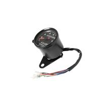 Motocicleta cuentarrevoluciones Odómetro universal con retroiluminación LED para motocicleta, velocímetro de 0 a 140 km/h, tacómetro vintage, odómetro y medidor combustible