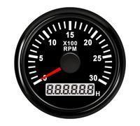 Motocicleta cuentarrevoluciones Tacómetro universal 52 mm con indicador de RPM (0-3000 0-4000 0-6000 0-8000 RPM) retroiluminación roja para barco motocicleta, 9-32 V