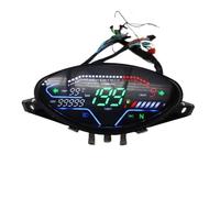 Motocicleta cuentarrevoluciones Velocímetro digital LED para motocicleta, tablero de instrumentos, cuentakilómetros, tacómetro y medidor combustible para BIZ100 C100