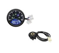 Motocicleta cuentarrevoluciones Velocímetro universal para motocicleta de 0 a 12000 RPM, panel instrumentos, pantalla digital, velocidad, MPH, km/h, tacómetro, combustible