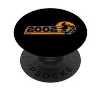 Motocicleta Cumpleaños Nacido en 2002 Motorbike Motocross PopSockets PopGrip Adhesivo