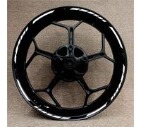 Motocicleta De 17 Pulgadas Cubierta Calcomanía Reflectante para Kawasaki para Ninja 125 250 300 400 650 ZX-6R 10R 14R Fondo llanta Reflectante(Color4)