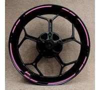 Motocicleta De 17 Pulgadas Cubierta Calcomanía Reflectante para Kawasaki para Ninja 125 250 300 400 650 ZX-6R 10R 14R Fondo llanta Reflectante(Color19)