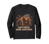 Motocicleta de Garaje Papa Rider Biker Dad Gift Chaos Rides Manga Larga