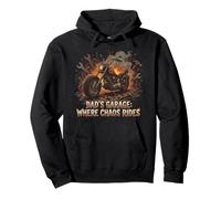 Motocicleta de Garaje Papa Rider Biker Dad Gift Chaos Rides Sudadera con Capucha