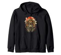 Motocicleta de Gato Samurais japonés Kawaii Ninja Cat Anime Sudadera con Capucha
