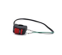 Motocicleta De Interruptor Interrupto Luz Intermitente Manillar Motocicleta Motocross ATV Universal 22 Mm Botón Encendido Apagado CC 12 V Cable Dos Núcleos(Black)