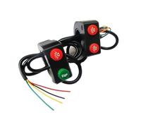 Motocicleta De Interruptor Interruptor Combinado Bocina Y Faro Manillar Motocicleta ATV 22 Mm Interruptores Motor Modificación Señal Giro(Red)