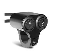 Motocicleta De Interruptor Interruptor De Manillar 7/8" 22 Mm Botón Simple O Doble Para Motocicleta 3 Marchas Para Faro Delantero Bocina Universal 12 V(1pc Double Switch)