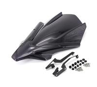 Motocicleta Deflector para MT07 2021- Accessoris Parabrisas Motocicleta Pantalla Frontal Transparente/Negro Ahumado(Smoke Black)