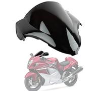Motocicleta Deflector para Suzuki para Hayabusa para GSXR1300 1996-2007, Deflector Carenado Doble Burbuja Cubierta Parabrisas Motocicleta(Negro)
