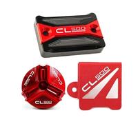 Motocicleta Depósito Bomba Freno Tapa Tapa De Aceite Motor para Motocicleta para CL500 2023, Soporte Deslizante, Tapas Válvula Protectora Depósito Líquido Freno Delantero Y Trasero