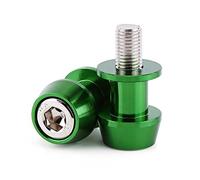 Motocicleta deslizante protección contra caídas, 8 / 10 mm motocicleta aleación de aluminio CNC Swing Brazo Spool Sliders Stand Swingarm Bobbins, verde, 10 mm