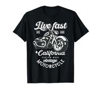 Motocicleta Divertida California Biker Low Riders Motocross Camiseta