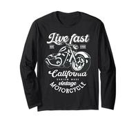 Motocicleta Divertida California Biker Low Riders Motocross Manga Larga