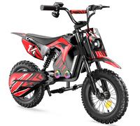 Motocicleta Eléctrica Todoterreno IScooter A14 para Niños, 500W, 5.2Ah, Velocidad Máxima de 27 Km/h, Motocicleta Todoterreno de 14 Pulgadas Rojo