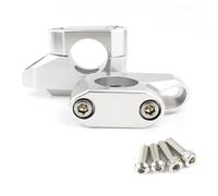 Motocicleta Elevador Manillar Soporte De Manillar para Yamaha XV 1600 Road Star XV1700 V-Star 1100 Royal Star 25.4mm 1" Manillar Riser Clamp Mount Adapter Kit Elevadores(Plata)