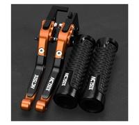 Motocicleta Embrague Maneta Freno para Hon@&da NC750 X NC750X 2014-2015 Motocicleta CNC Aluminio Ajustable Extensible Plegable Freno Embrague Palancas Mango Extremos(NC750X 2014-2015-01)