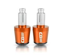 motocicleta Empuñaduras De Manillar De Motocicleta De 7/8 "y 22MM, Tapas De Manillar, Tapones De Extremos Para CB300F 2015-2019 2020 2021 2022 extremo del mango(Orange)