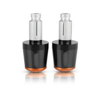motocicleta Empuñaduras De Manillar De Motocicleta De 7/8 "y 22mm, Tapón De Extremos De Manillar Para CBR600RR CBR 600 RR 2003-2018 2017 2016 extremo del mango(Black-Orange)