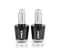 motocicleta Empuñaduras De Manillar De Motocicleta De 7/8 "y 22mm, Tapón Final Para Manillar De Motocicleta Para CB500F 2013 2014 2015 2016 2017 2018-2022 extremo del mango(Black-silver)