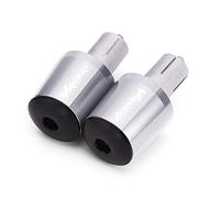 motocicleta Empuñaduras De Manillar De Motocicleta, Tapones De Extremo De Tapa De Barra De Manillar Para XL1000V Varadero XL1000 XL125 V, extremo del mango(Silver)