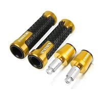 motocicleta Empuñaduras De Manillar Para Motocicleta De 7/8 "y 22MM, Tapa De Manillar, Tapón Final Para Suzuki INTRUDER 1400 1500 800 1990-2004 2003 2002 2001 2000 extremo del mango(Gold)