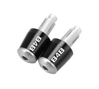 motocicleta Empuñaduras De Manillar Para Motocicleta, Piezas De Peso, Extremos De Enchufe Silder Antivibración Para DUCATI 848 848EVO 2007 2008 2009 2010 2011 2012 extremo del mango(Black-Sliver)